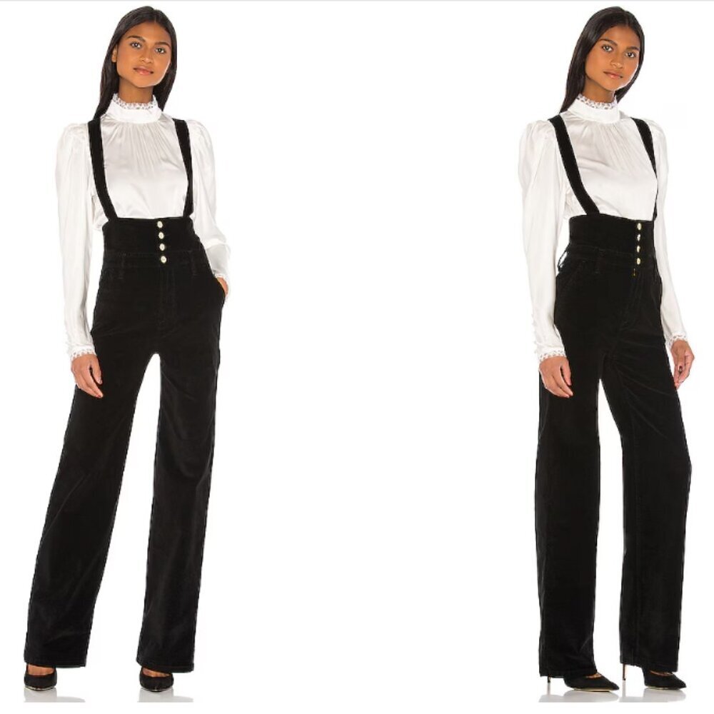 Frame Le Velveteen Cumberbund Jumpsuit Size 28